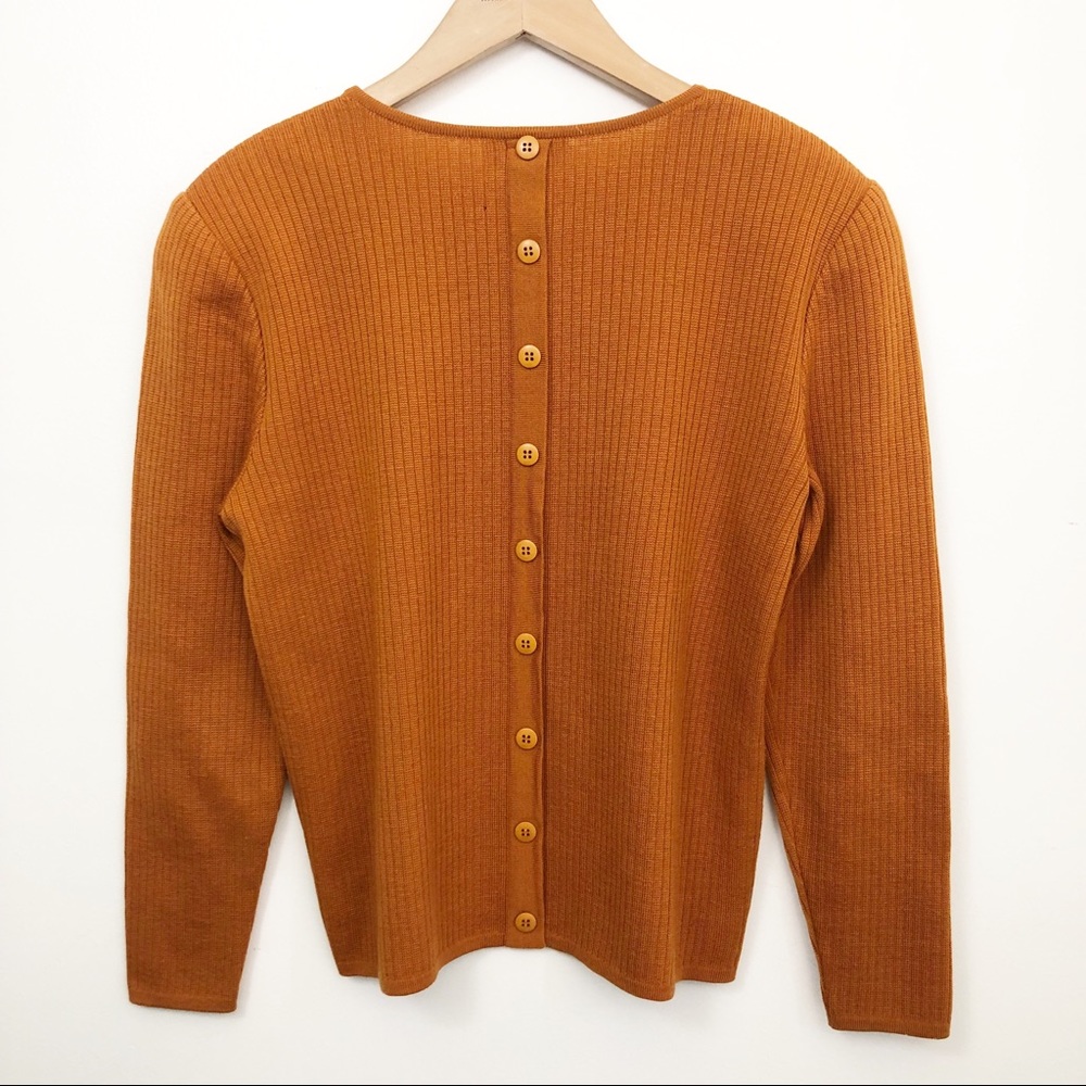 Valentino Vintage Sweater Button Caramel - Picture 2 of 8